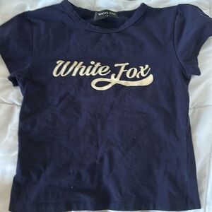White fox baby tee